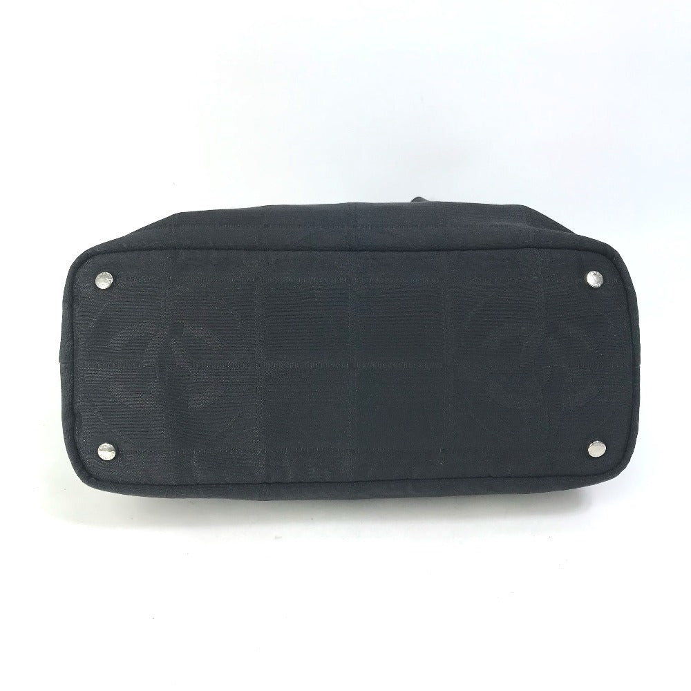 CHANEL Tote Bag A15991 Nylon / leather black CC COCO Mark New Travel Line MM Women Used