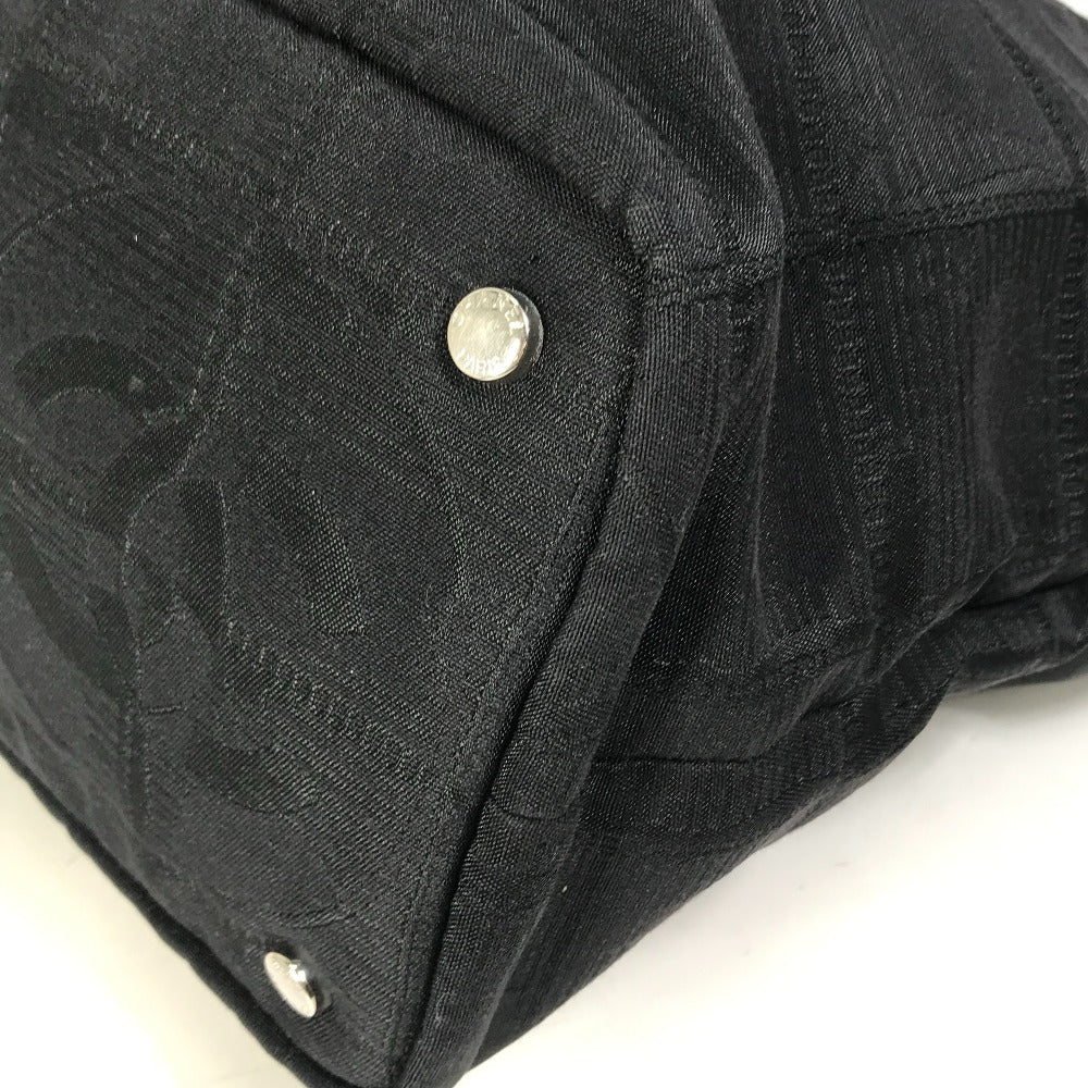 CHANEL Tote Bag A15991 Nylon / leather black CC COCO Mark New Travel Line MM Women Used