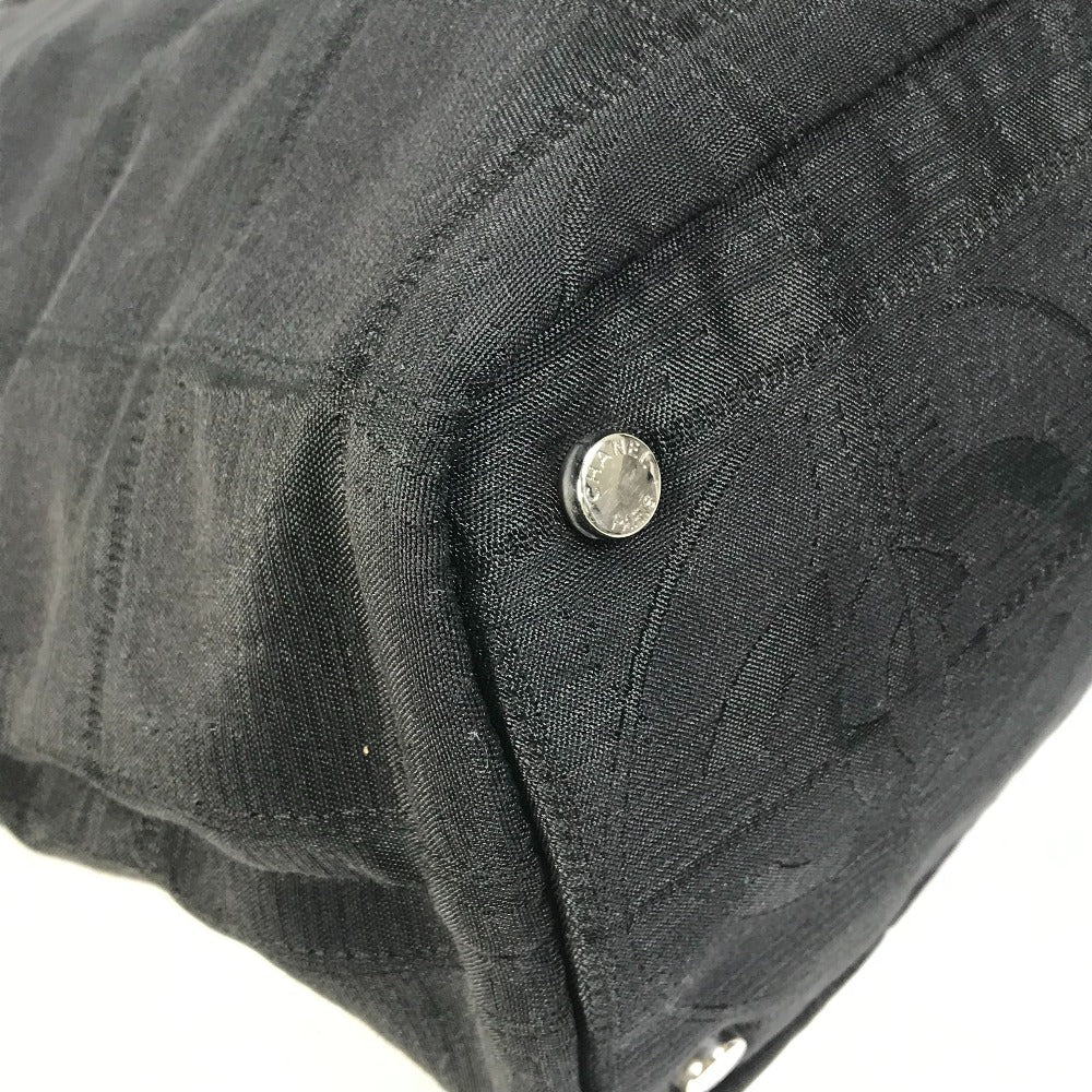 CHANEL Tote Bag A15991 Nylon / leather black CC COCO Mark New Travel Line MM Women Used