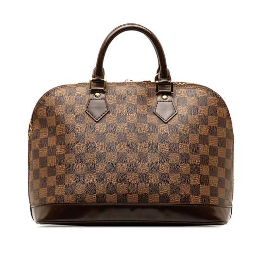 Brown Louis Vuitton Damier Ebene Alma MM HandBag