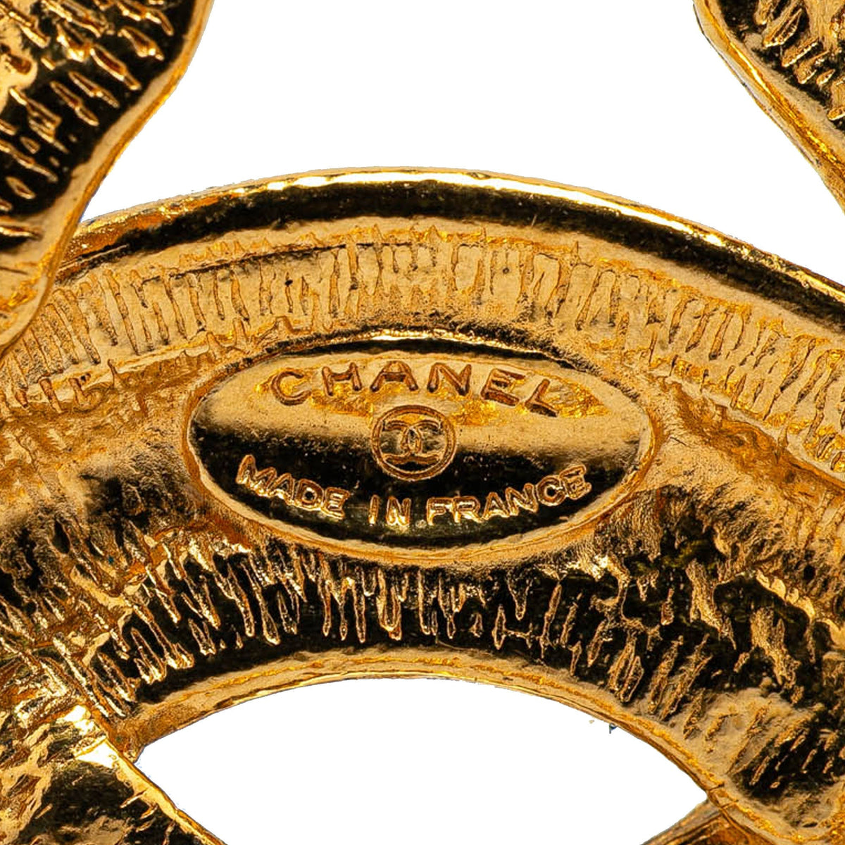 Gold Chanel Gold Plated CC Quilted Pendant Necklace