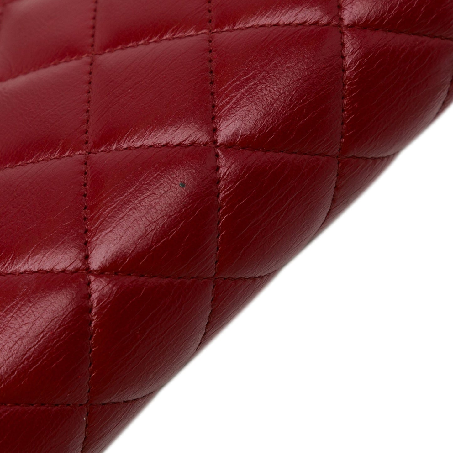 Red Chanel Classic Lambskin Wallet on Chain Crossbody Bag