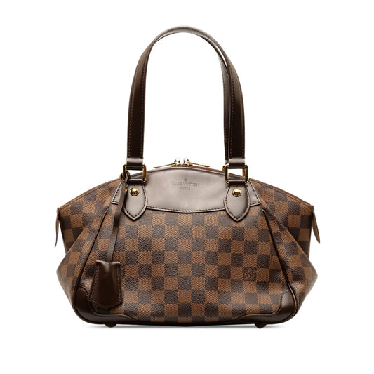 Brown Louis Vuitton Damier Ebene Verona PM HandBag