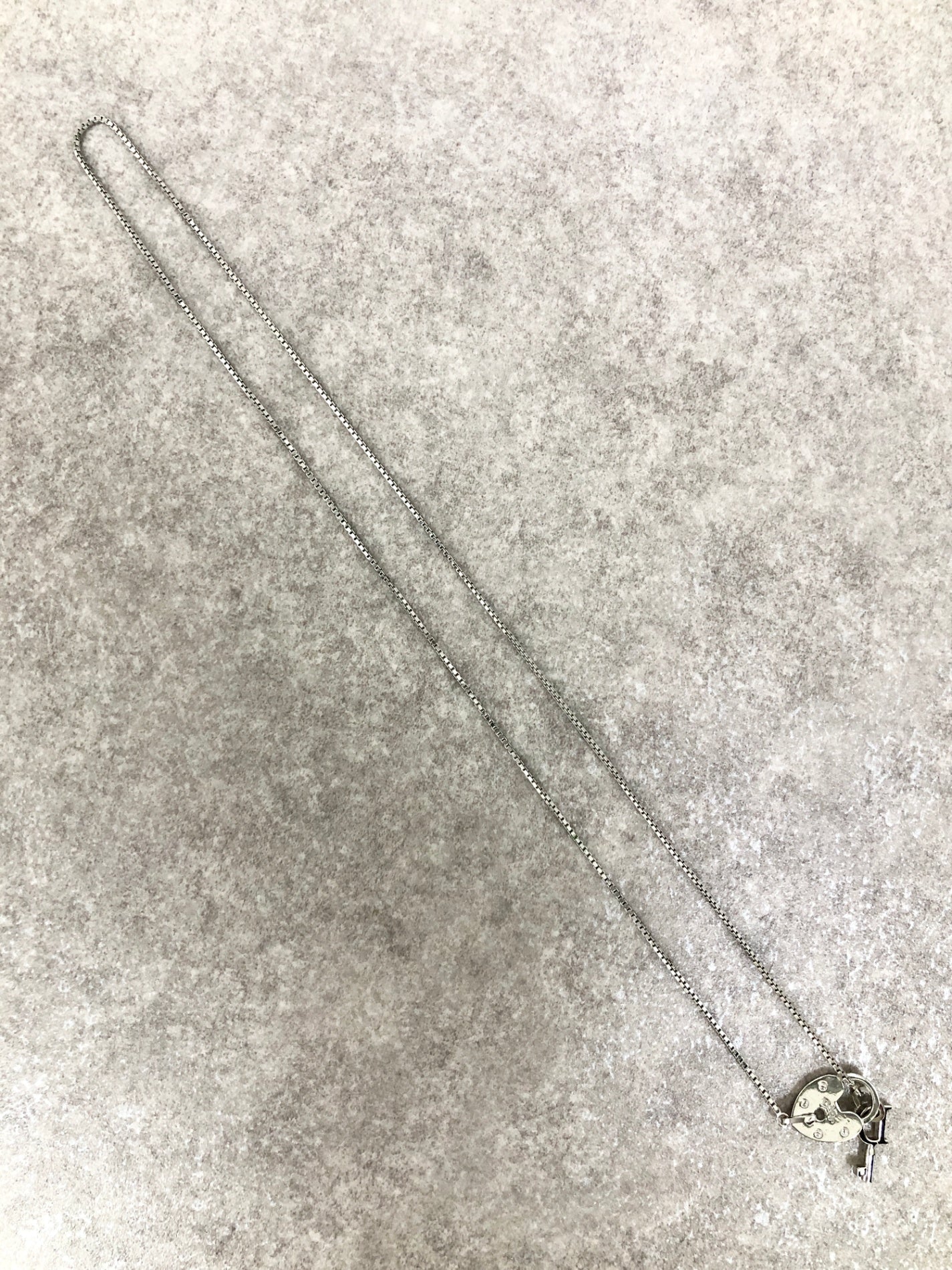 Christian Dior Heart Motif Necklace Silver Vintage cmpjwe