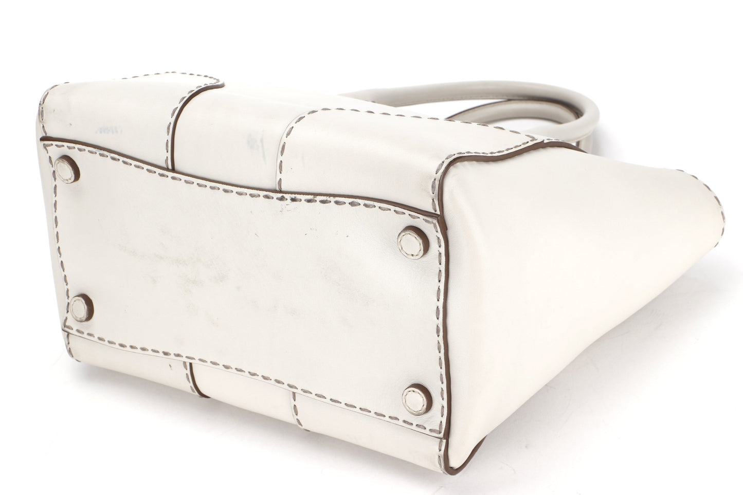 PRADA B2861K TALCO CITY CALF LEATHER 2 WAY BAG SILVER HARDWARE, WITH CARD, STRAP & DUST COVER