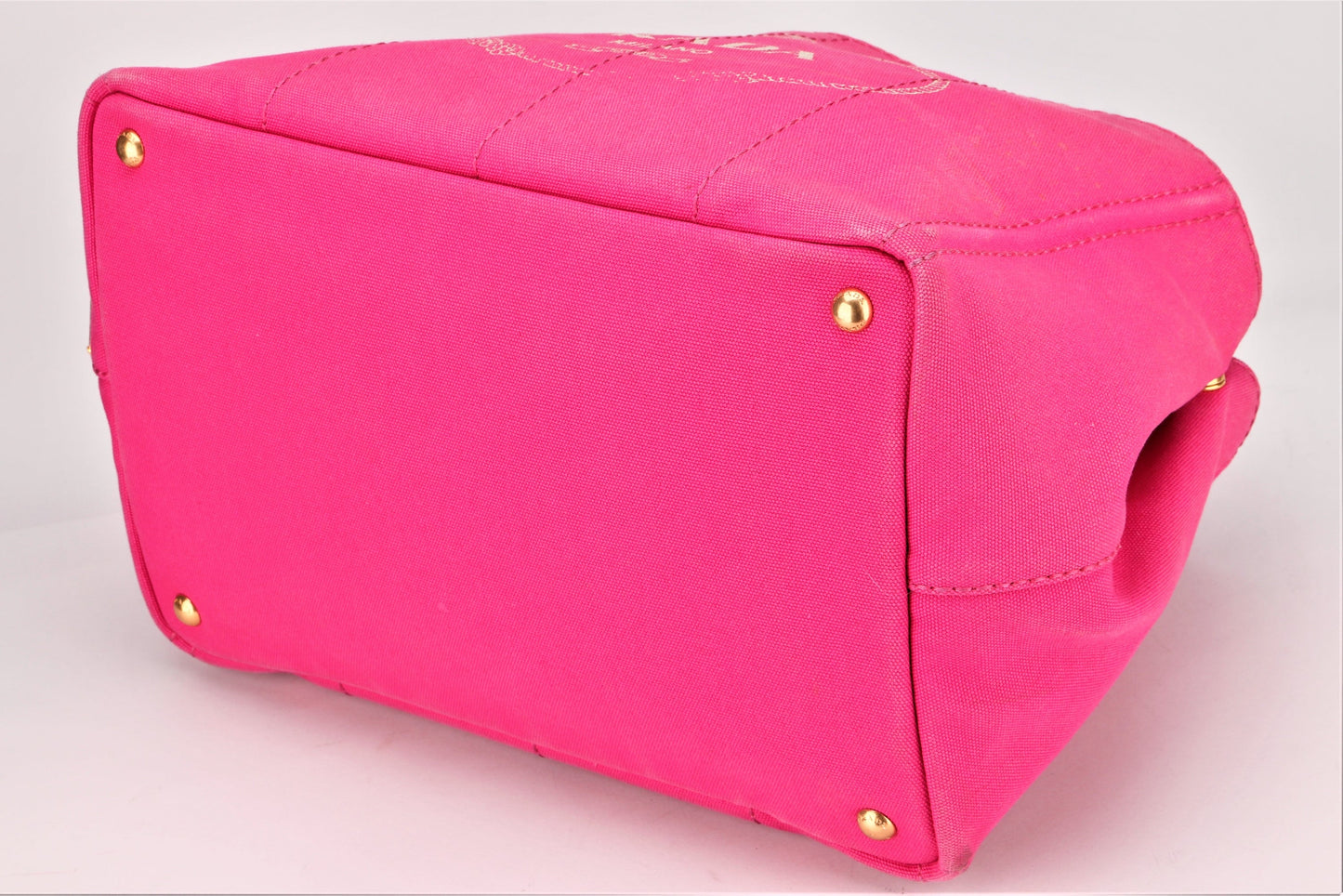 PRADA CANAPA TOTE, PINK DENIM, WITH STRAP, NO CARD & DUST COVER