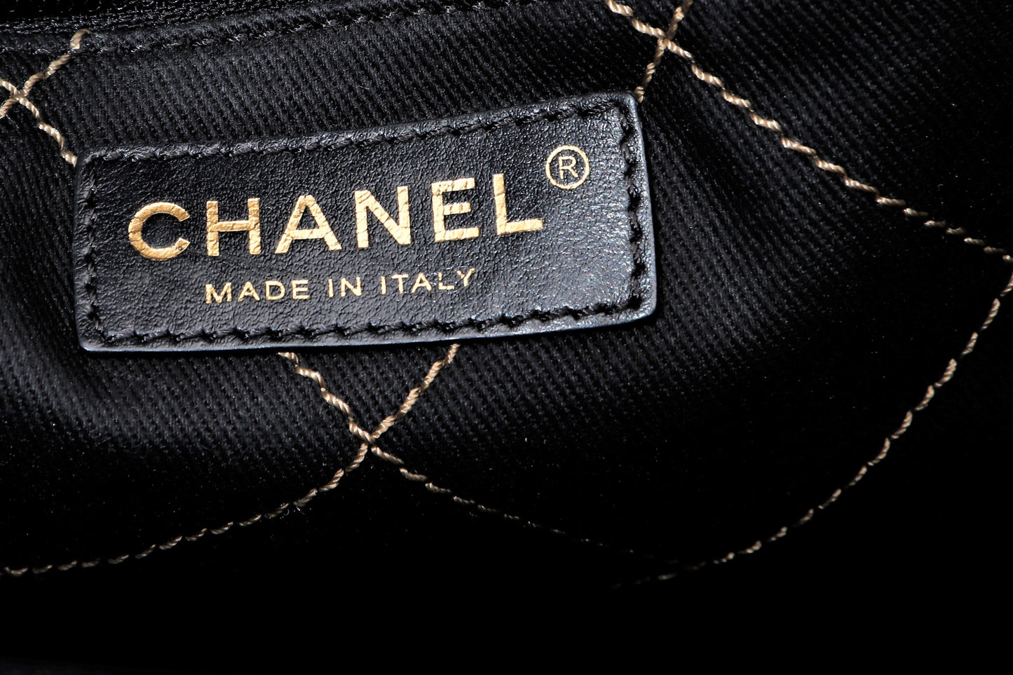 CHANEL SHOPPING FEVER TOTE (2032xxxx) WILD STITCH KHAKI CAVIAR LEATHER GOLD HARDWARE, WITH POUCH, , DUST COVER & BOX