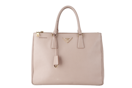 PRADA GALLERIA (BN1802) LIGHT PINK VITELLO DAINO LEATHER GOLD HARDWARE NO DUST COVER