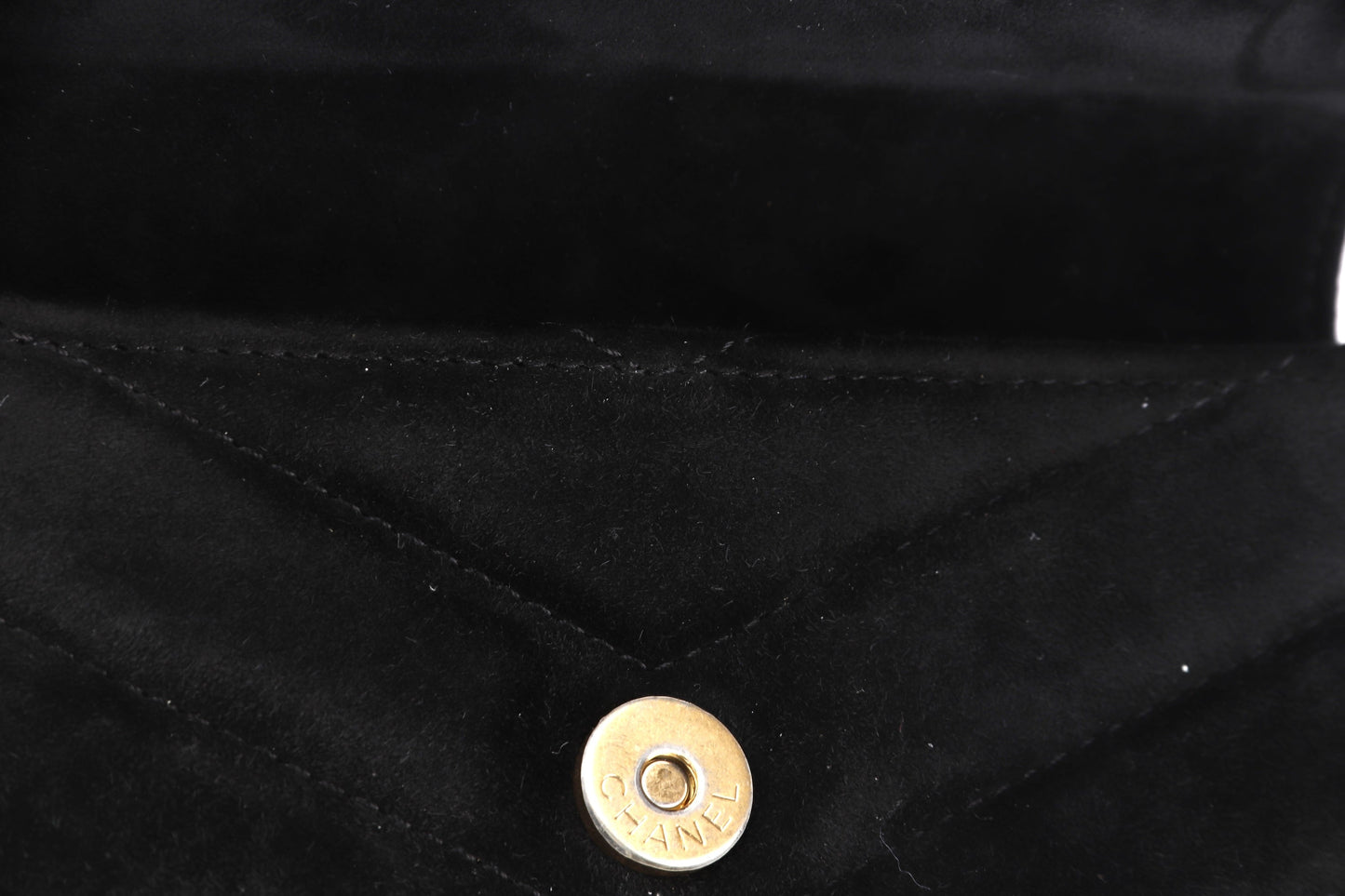 CHANEL PARIS-HAMBURG CC BUTTON FLAP WALLET (2609xxxx) BLACK SUADE GOLD HARDWARE, WITH , DUST COVER & BOX