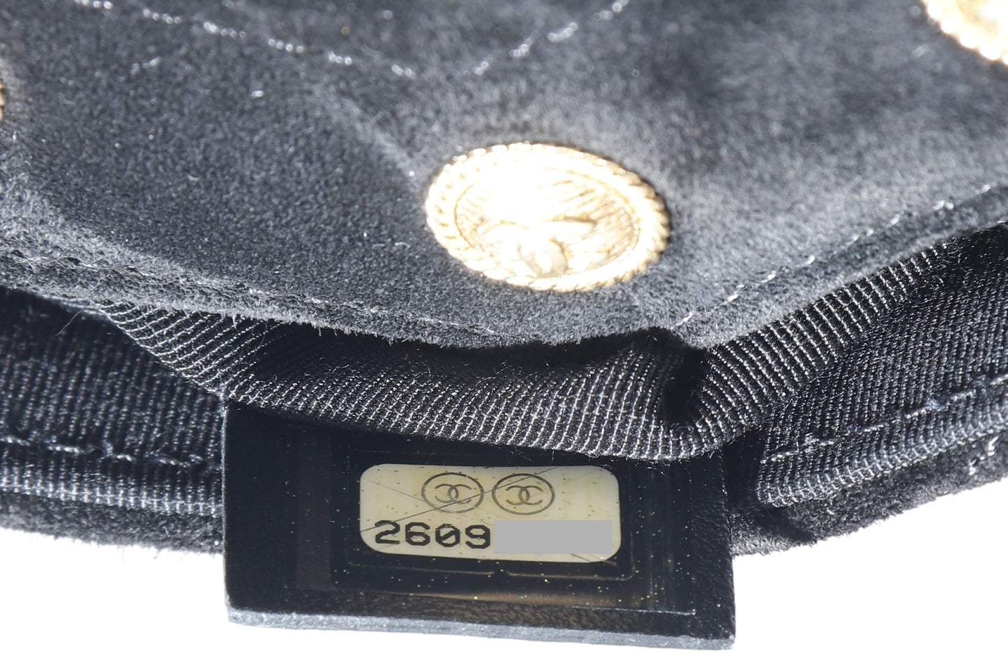 CHANEL PARIS-HAMBURG CC BUTTON FLAP WALLET (2609xxxx) BLACK SUADE GOLD HARDWARE, WITH , DUST COVER & BOX