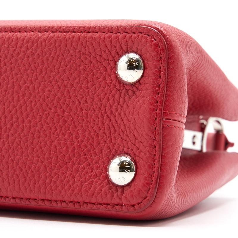 Louis Vuitton Taurillon Capucines BB Rubis