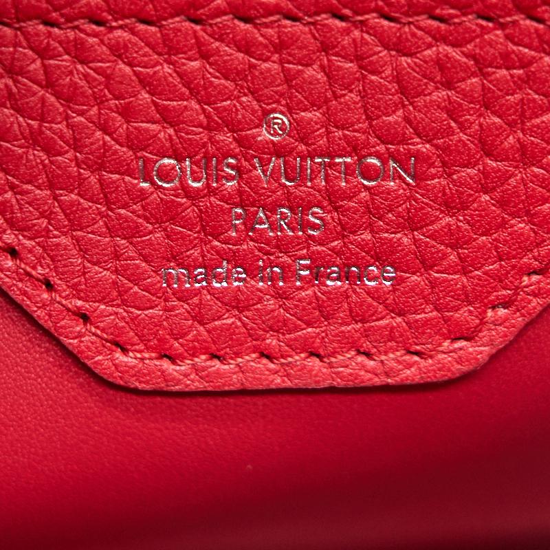 Louis Vuitton Taurillon Capucines BB Rubis