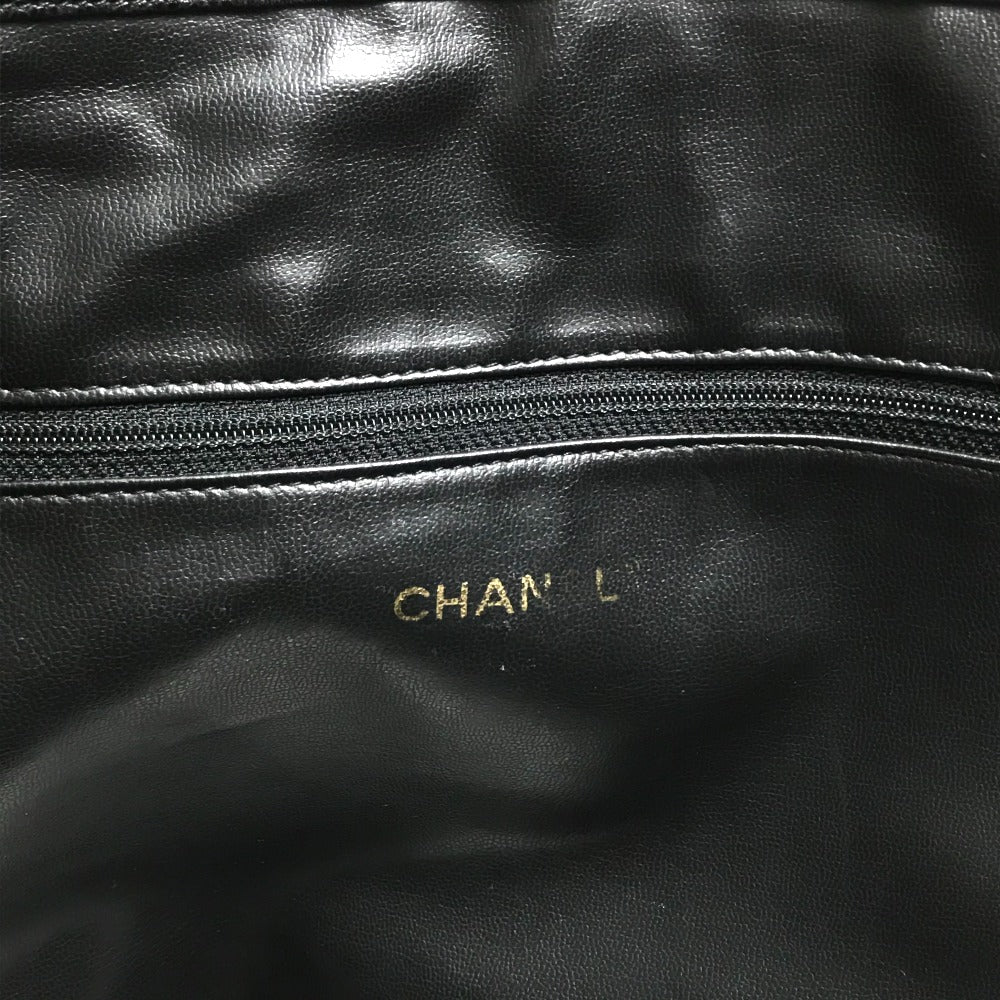 CHANEL Shoulder Bag Caviar skin black COCO Mark Coco ball Women Used