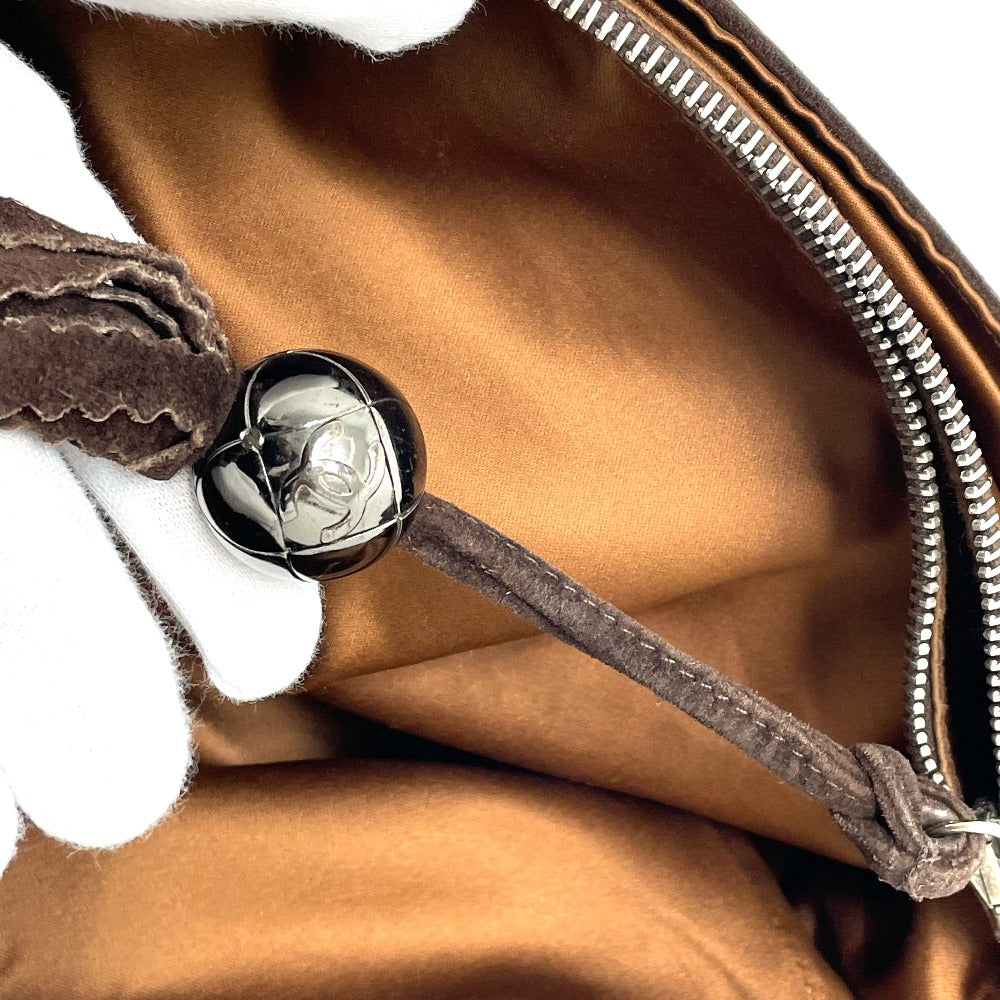 CHANEL Shoulder Bag suede Brown CC COCO Mark Trip Luco co Women Used