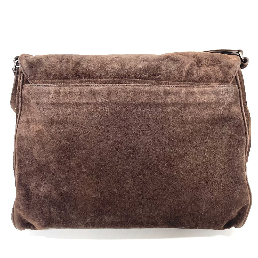 CHANEL Shoulder Bag suede Brown CC COCO Mark Trip Luco co Women Used