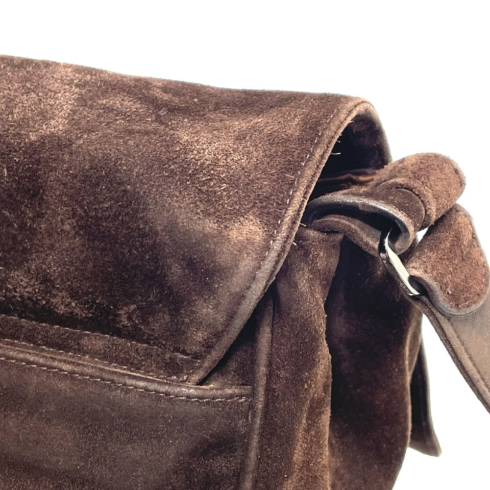 CHANEL Shoulder Bag suede Brown CC COCO Mark Trip Luco co Women Used