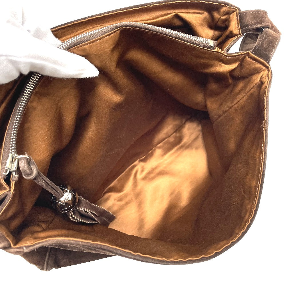 CHANEL Shoulder Bag suede Brown CC COCO Mark Trip Luco co Women Used