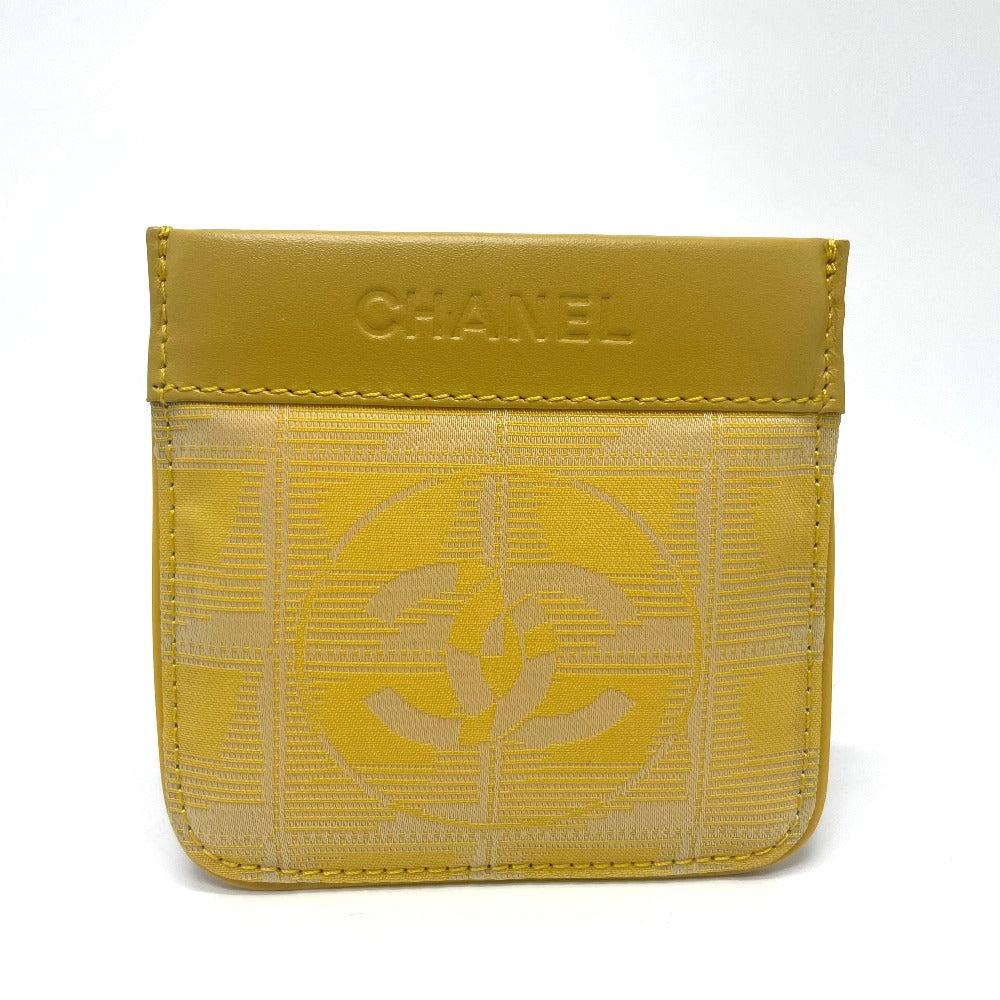 CHANEL Coin case Leather / PVC yellow CC COCO Mark New travel line Women Used
