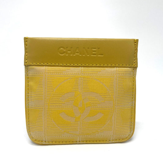 CHANEL Coin case Leather / PVC yellow CC COCO Mark New travel line Women Used