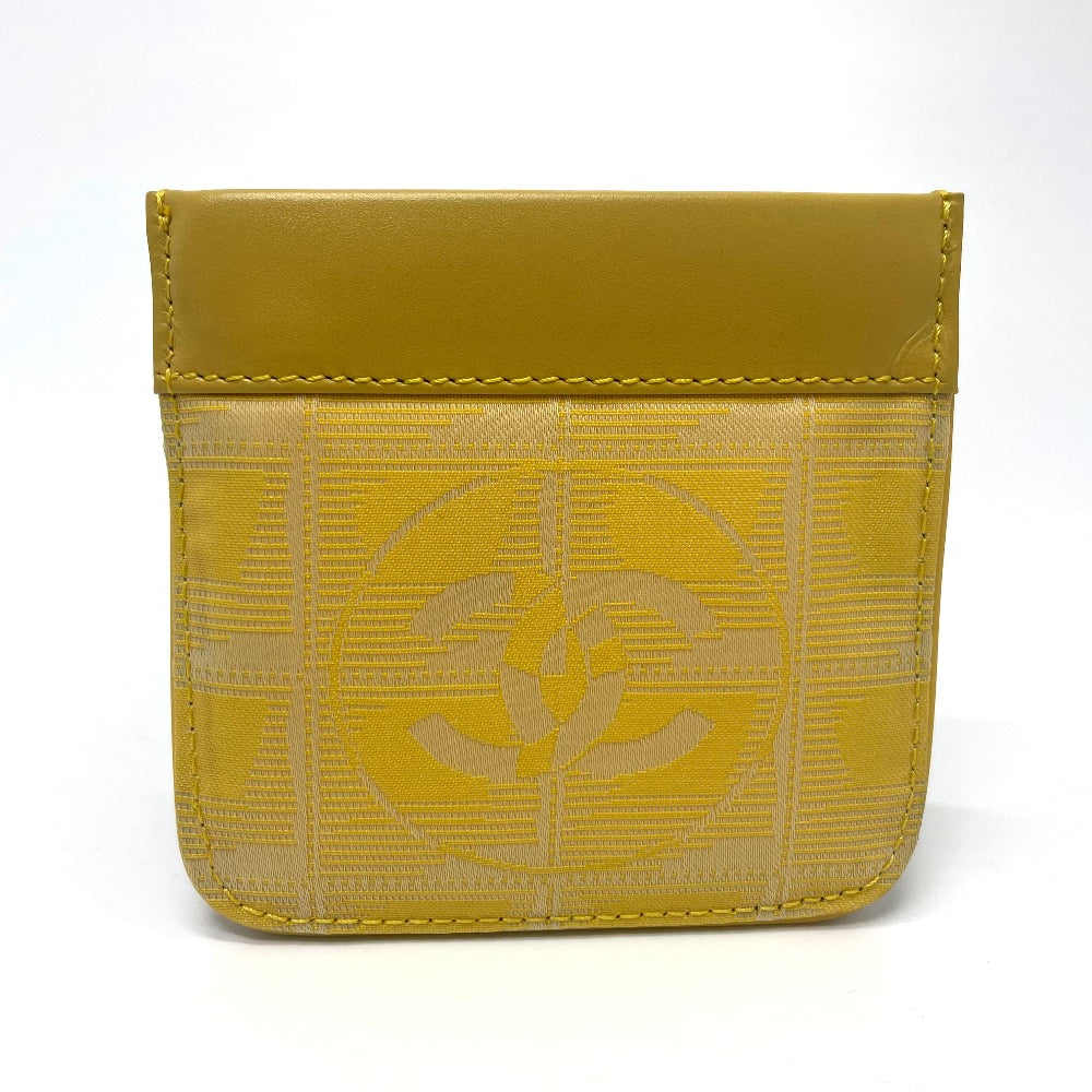 CHANEL Coin case Leather / PVC yellow CC COCO Mark New travel line Women Used