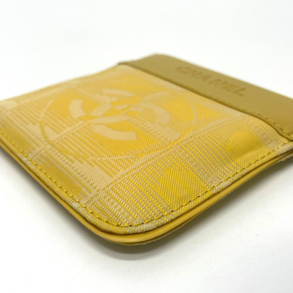 CHANEL Coin case Leather / PVC yellow CC COCO Mark New travel line Women Used