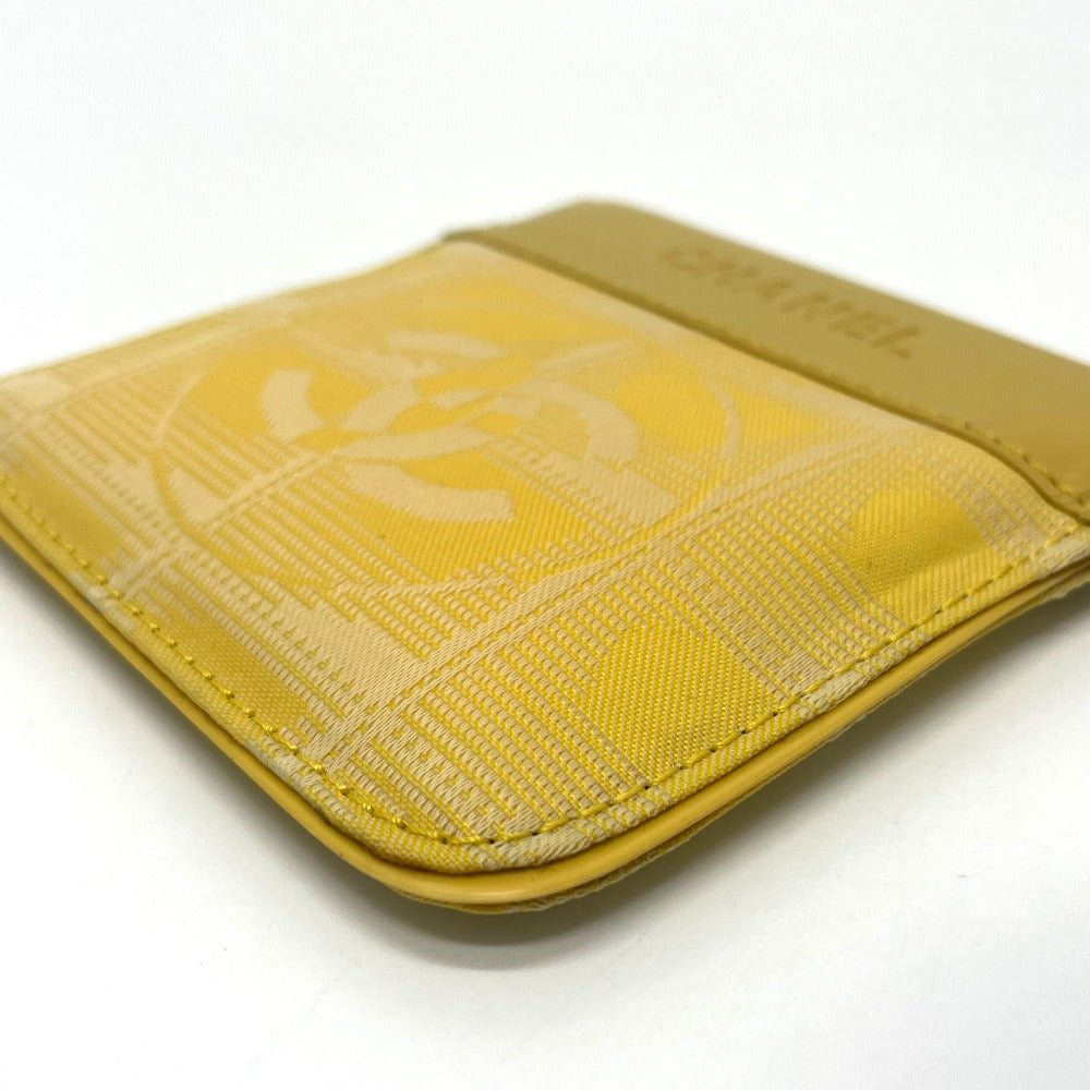 CHANEL Coin case Leather / PVC yellow CC COCO Mark New travel line Women Used