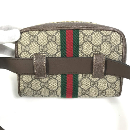 GUCCI Waist bag 517076 GG Supreme Canvas beige Sherry line OPHIDIA OPHIDIA Women Secondhand