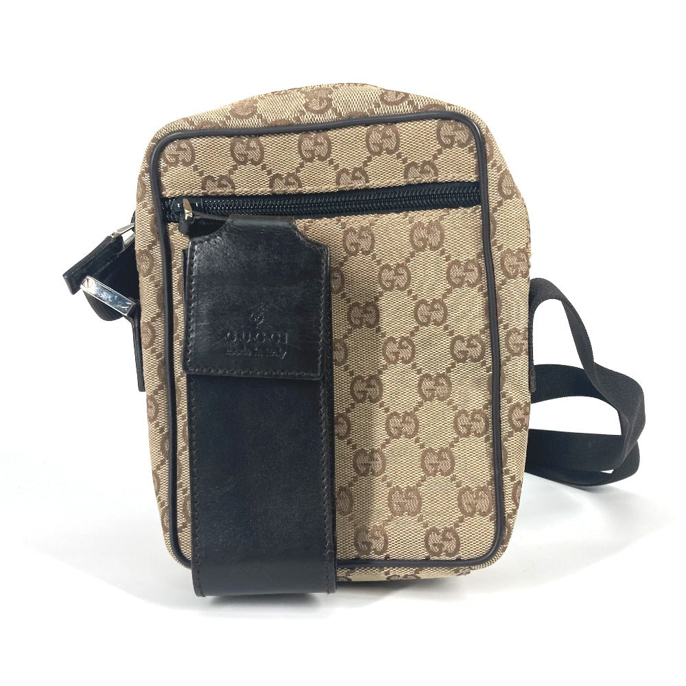 GUCCI Shoulder Bag 018 1619 Canvas / leather beige Pochette GG Women Secondhand
