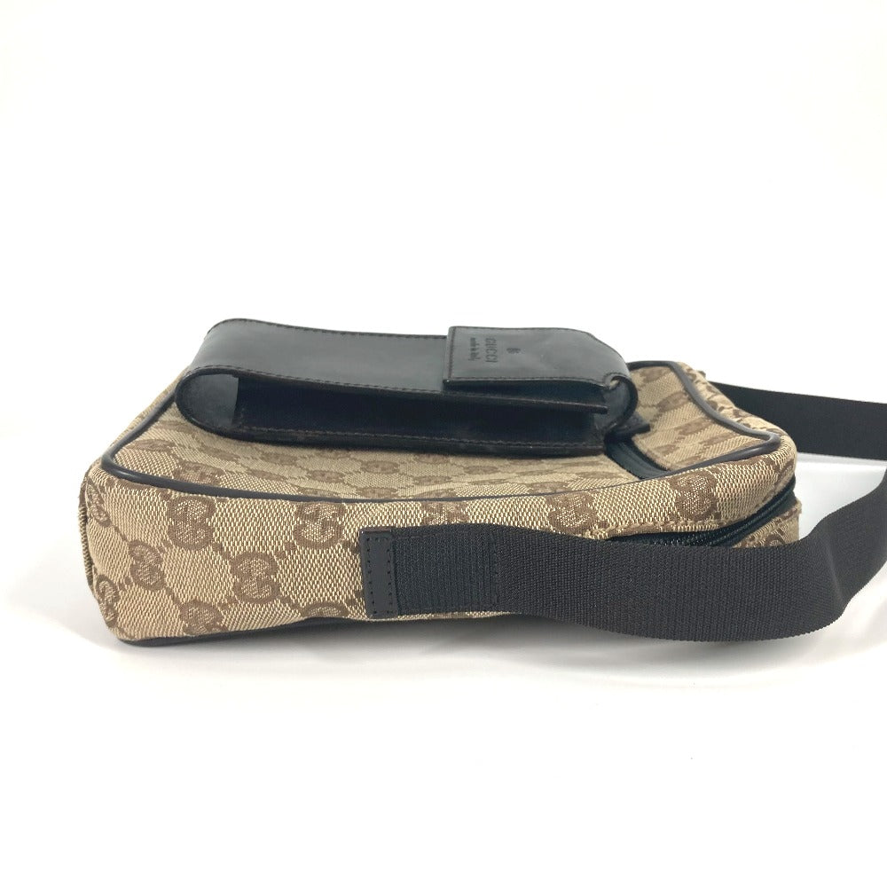 GUCCI Shoulder Bag 018 1619 Canvas / leather beige Pochette GG Women Secondhand
