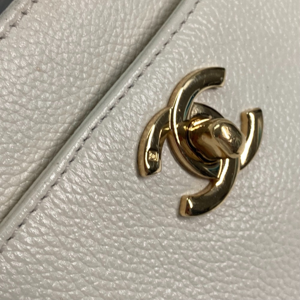 CHANEL Tote Bag Caviar skin White type Executive Tote Women Used