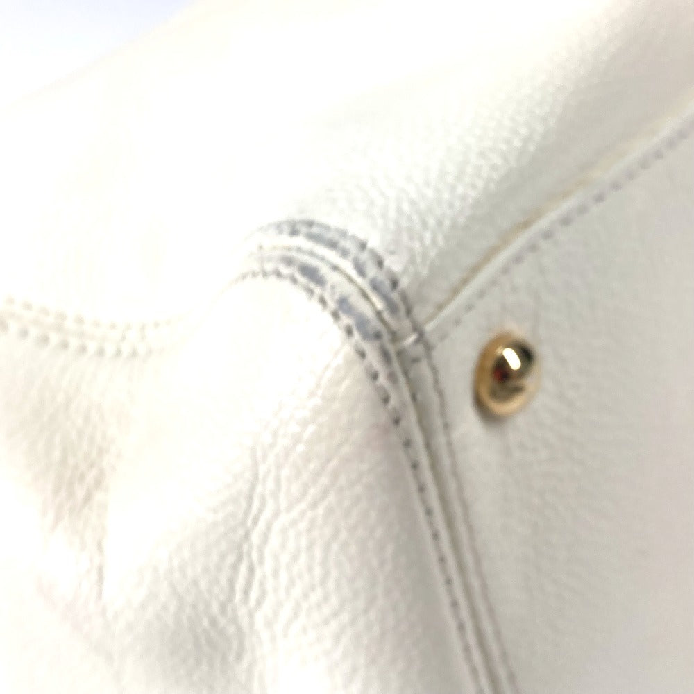 CHANEL Tote Bag Caviar skin White type Executive Tote Women Used