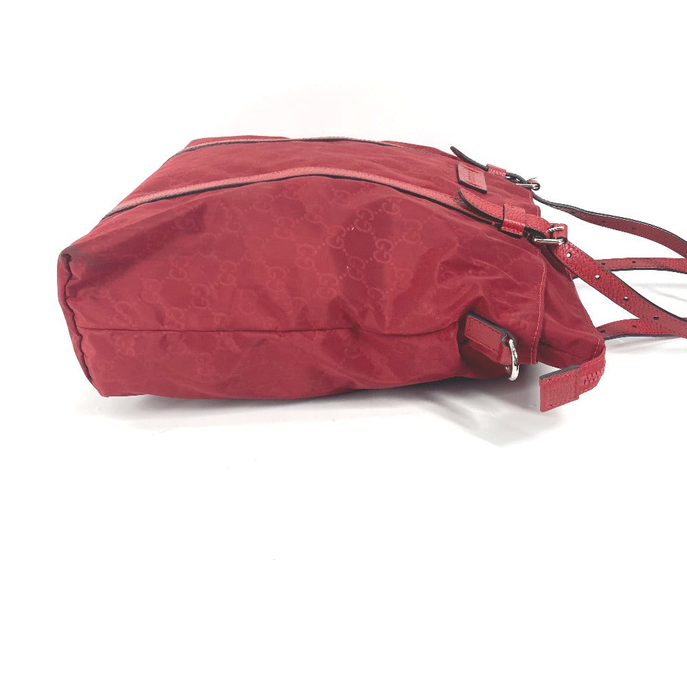 GUCCI Tote Bag 510333 Nylon, Leather Red GG Women Used