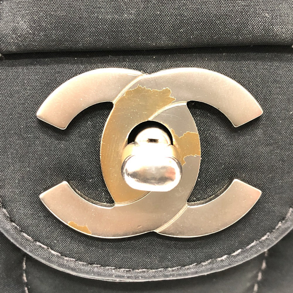 CHANEL Shoulder Bag Nylon black COCO Mark Chocolate bar Women Used