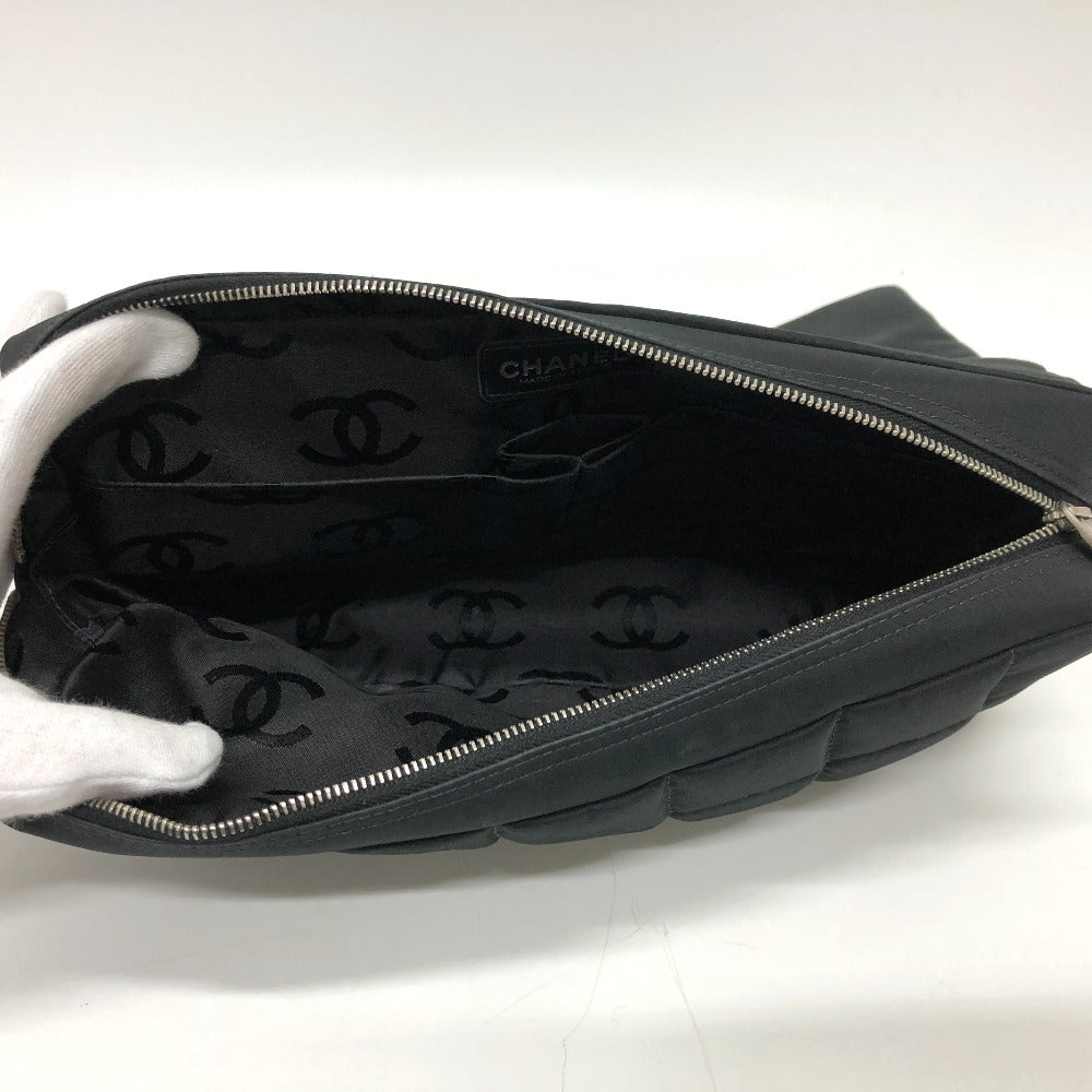 CHANEL Shoulder Bag Nylon black COCO Mark Chocolate bar Women Used