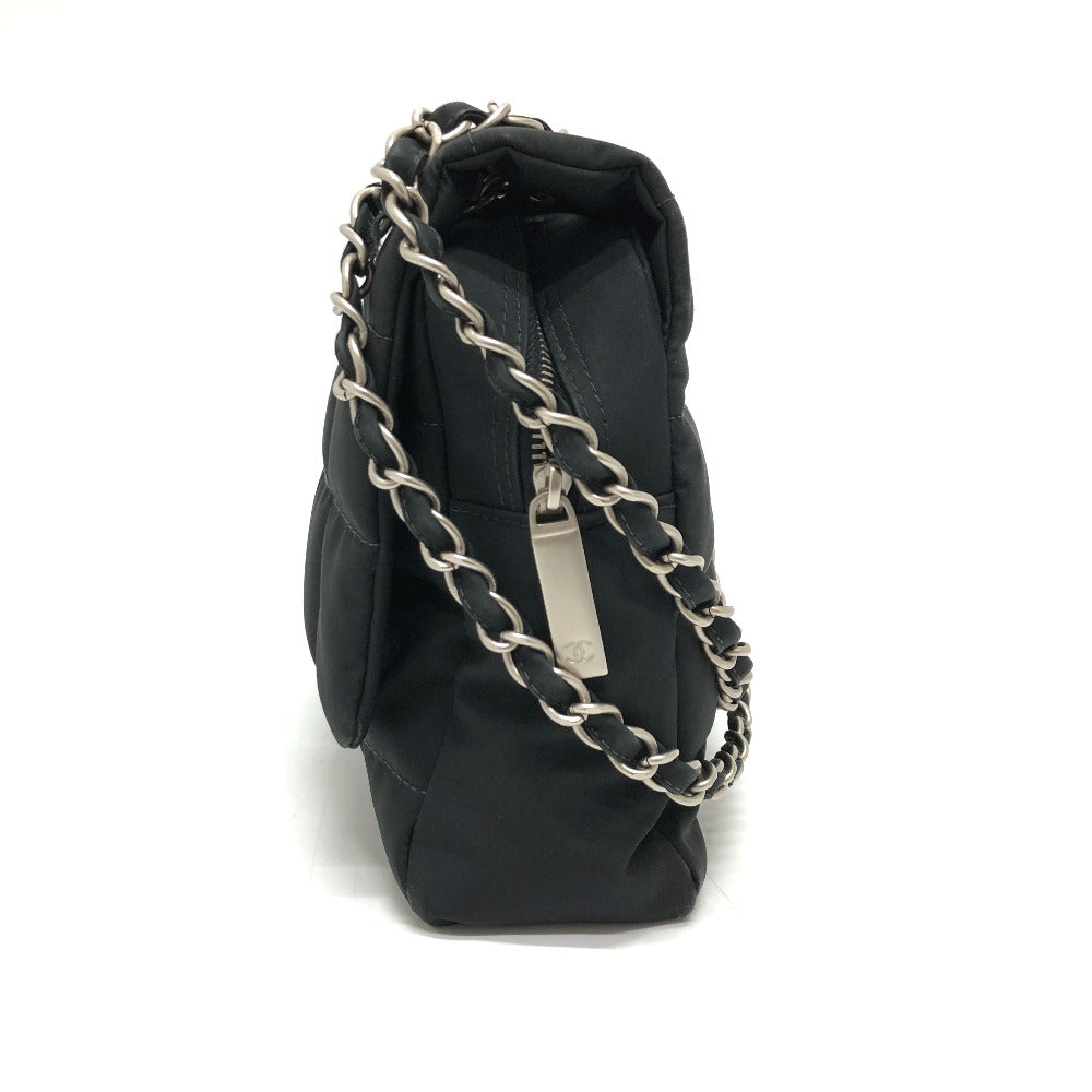 CHANEL Shoulder Bag Nylon black COCO Mark Chocolate bar Women Used