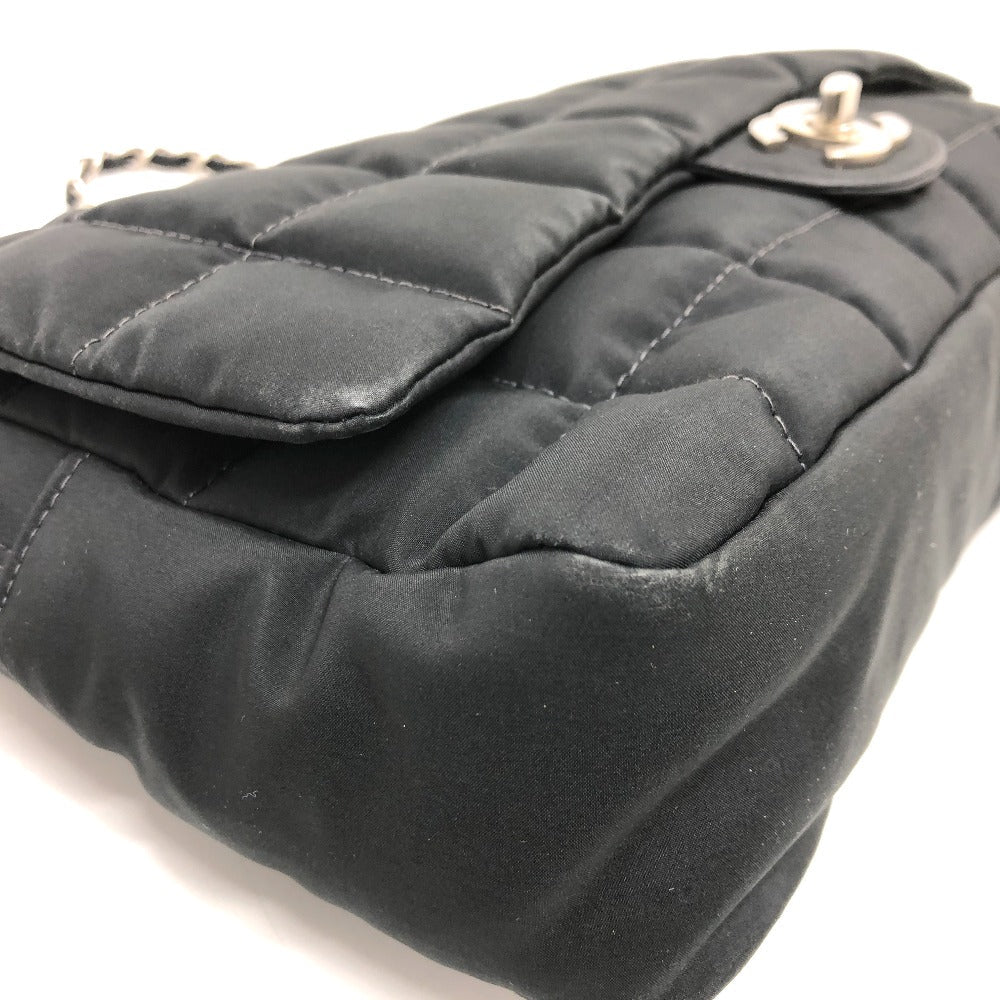 CHANEL Shoulder Bag Nylon black COCO Mark Chocolate bar Women Used