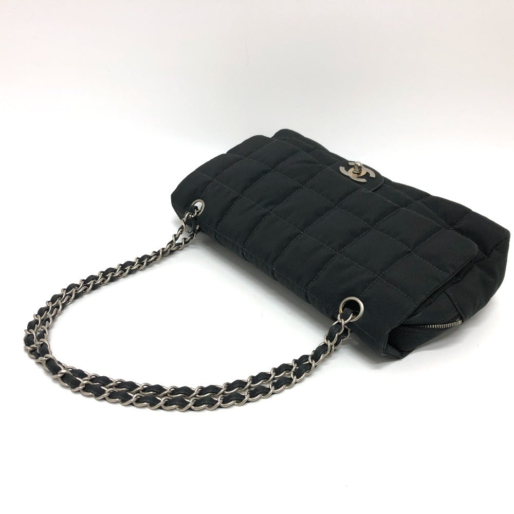 CHANEL Shoulder Bag Nylon black COCO Mark Chocolate bar Women Used