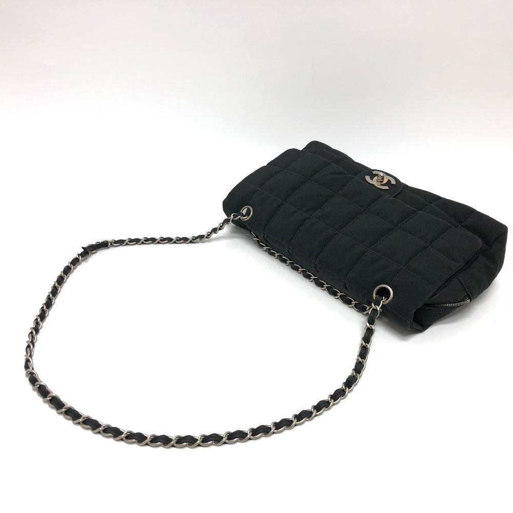 CHANEL Shoulder Bag Nylon black COCO Mark Chocolate bar Women Used