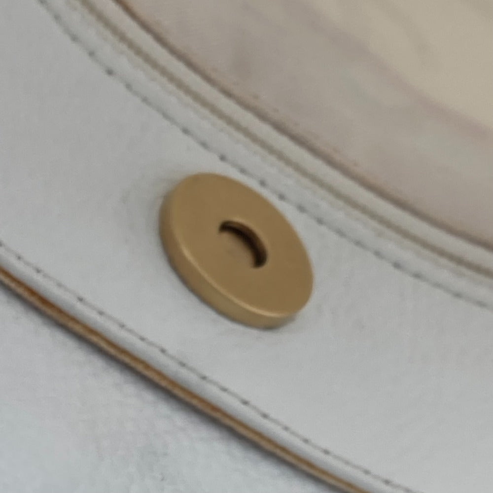 CHANEL Shoulder Bag Caviar skin white shoulder bag Deca COCO Mark CC