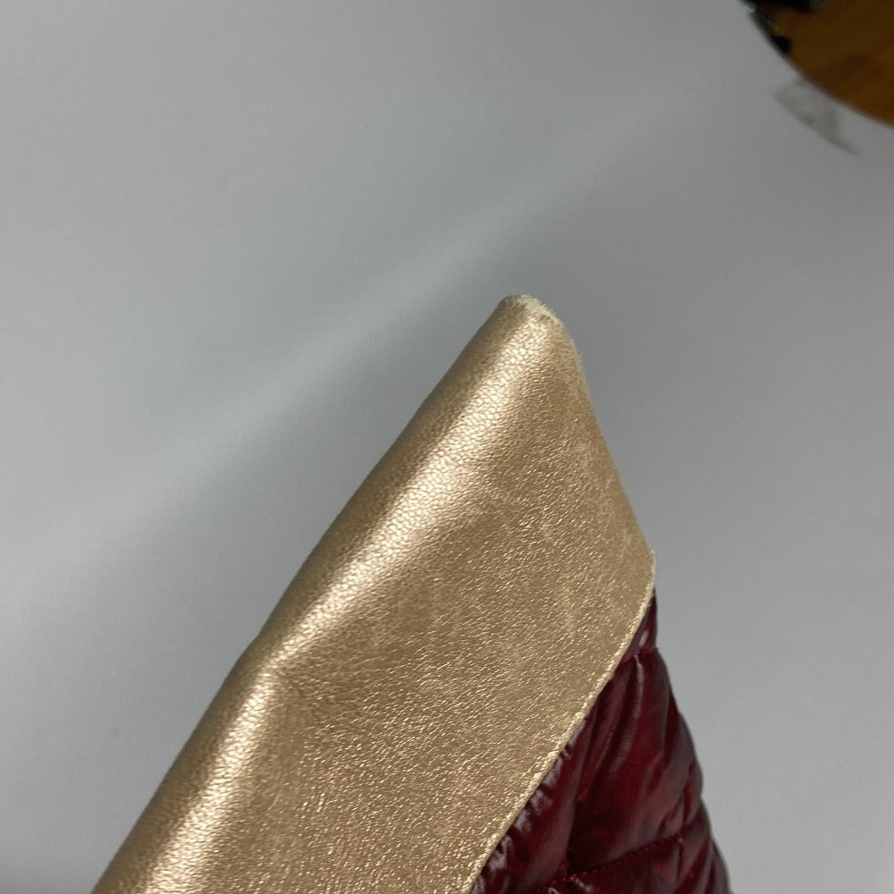 CHANEL Shoulder Bag Nylon, Leather wine-red By color CC COCO Mark Cococoon Quilting