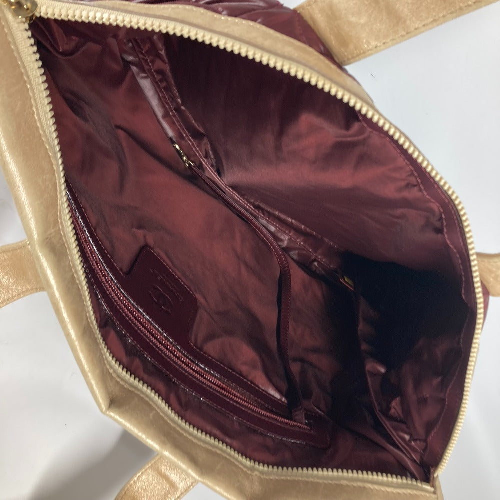 CHANEL Shoulder Bag Nylon, Leather wine-red By color CC COCO Mark Cococoon Quilting
