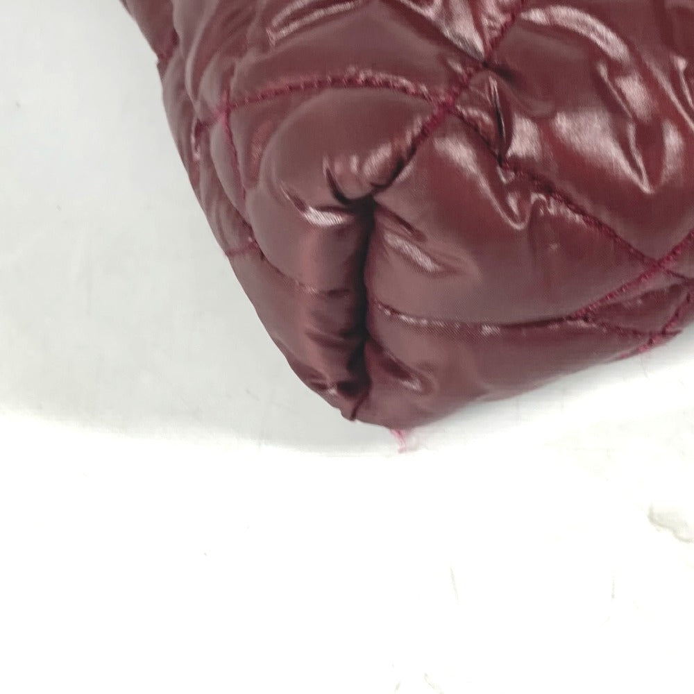 CHANEL Shoulder Bag Nylon, Leather wine-red By color CC COCO Mark Cococoon Quilting