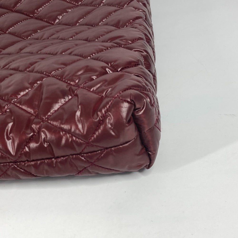 CHANEL Shoulder Bag Nylon, Leather wine-red By color CC COCO Mark Cococoon Quilting