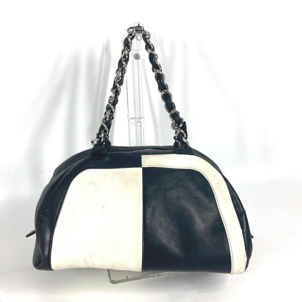 CHANEL Shoulder Bag leather white By color CC COCO Mark WChain