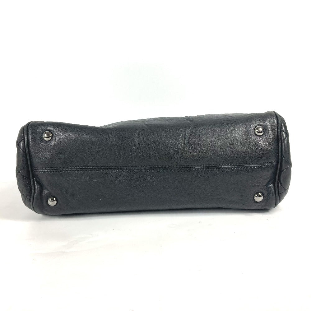 CHANEL Shoulder Bag Calf leather black shoulder bag CC COCO Mark Women Used