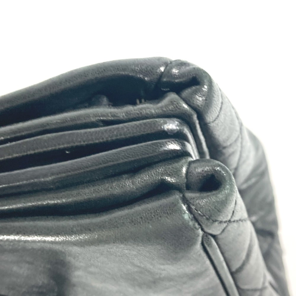 CHANEL Shoulder Bag Calf leather black shoulder bag CC COCO Mark Women Used
