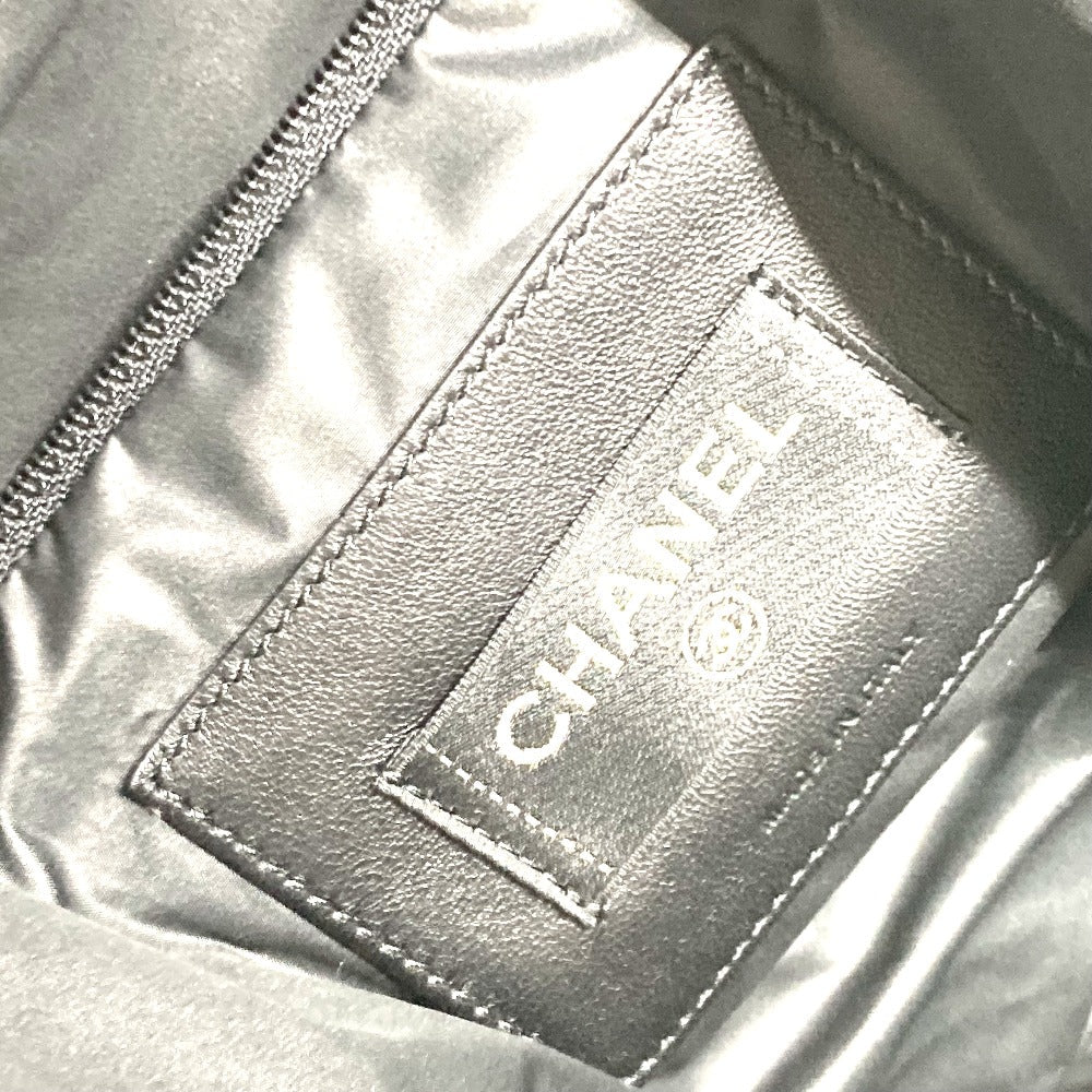 CHANEL Shoulder Bag Nylon, Tweed black 2WAY bag Boston Duffel bag Coconage Doudoune embossed logo Women Used