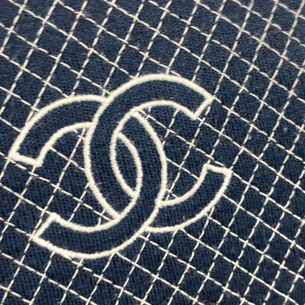 CHANEL Shoulder Bag Enamel / Canvas Navy quilting matelasse CC COCO Mark Women Used