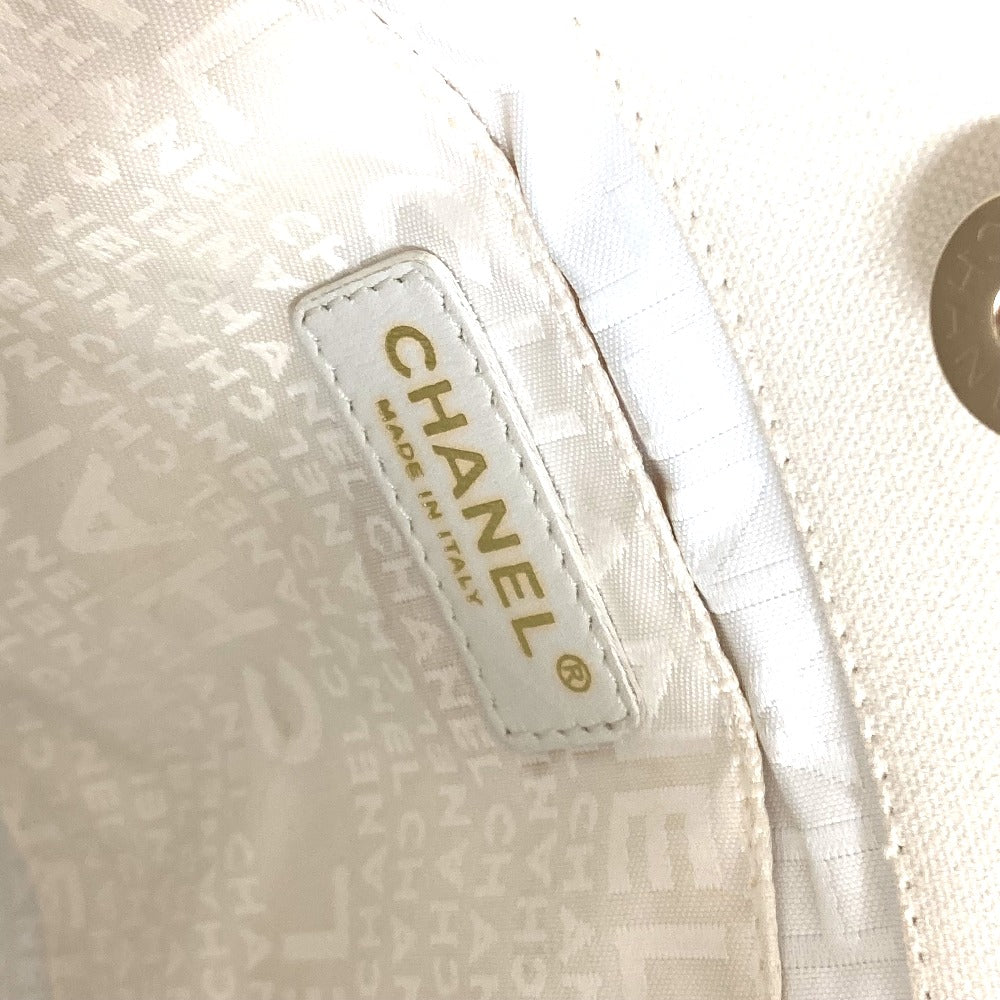 CHANEL Shoulder Bag canvas gray Shoulder Window line Women Used