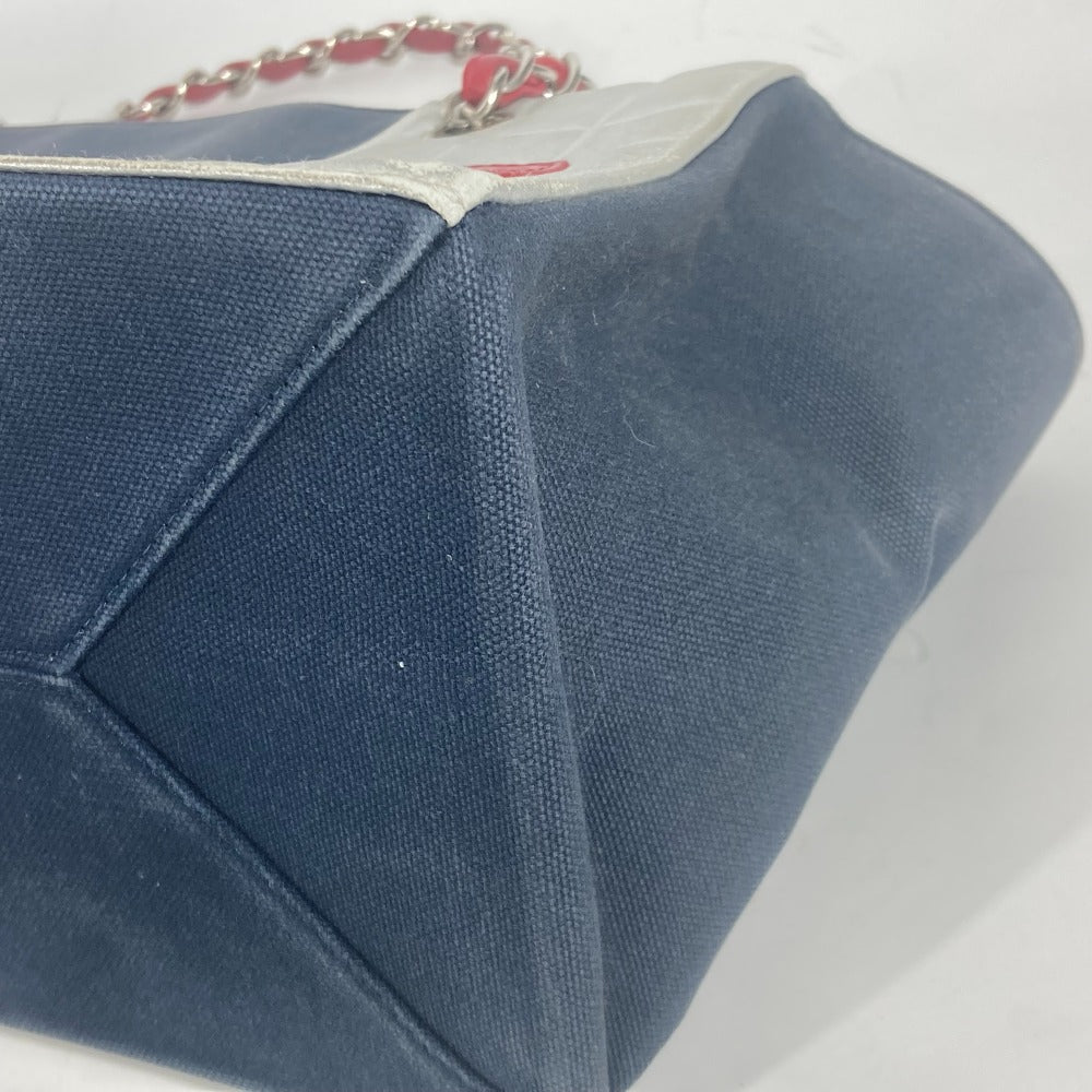 CHANEL Shoulder Bag canvas Navy Shoulder CC COCO Mark NO5
